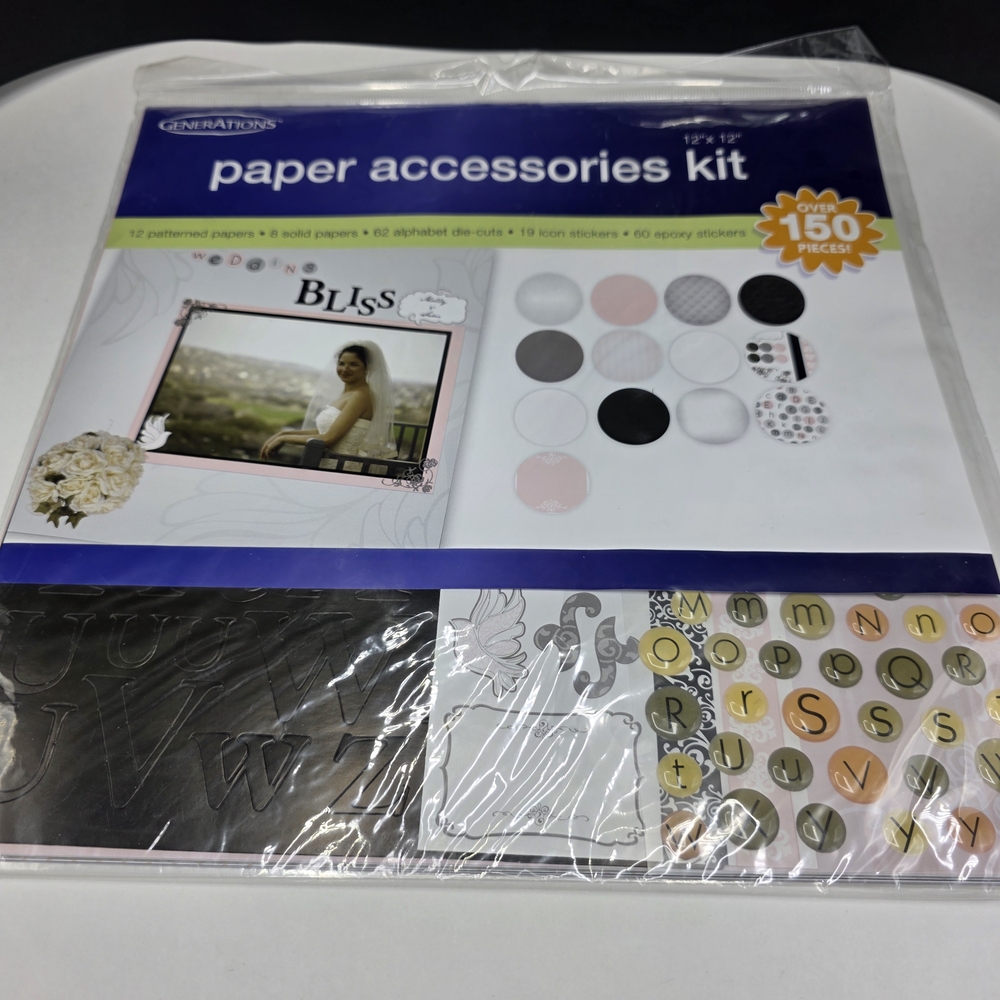 Cardinal Brands Generations Wedding Scrapbooking Paper Kit 2007 150pc 12x12 NEW